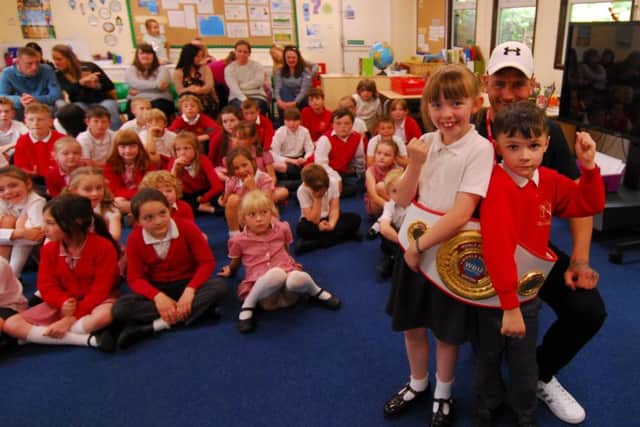 World title-winning boxer Nathan Decastro gave an inspiring talk to pupils at Nocton School. EMN-190521-125605001