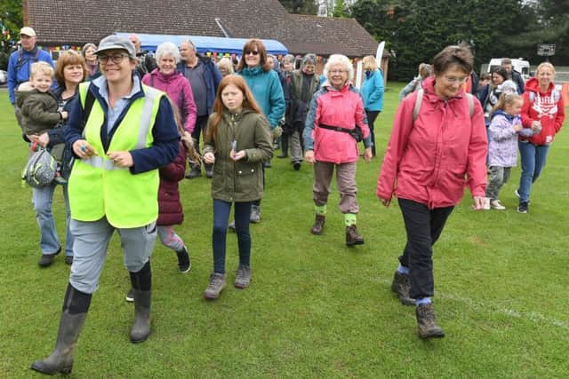 Launch of the Wolds Walking Festival. Start of one of the walks. EMN-190520-124754001