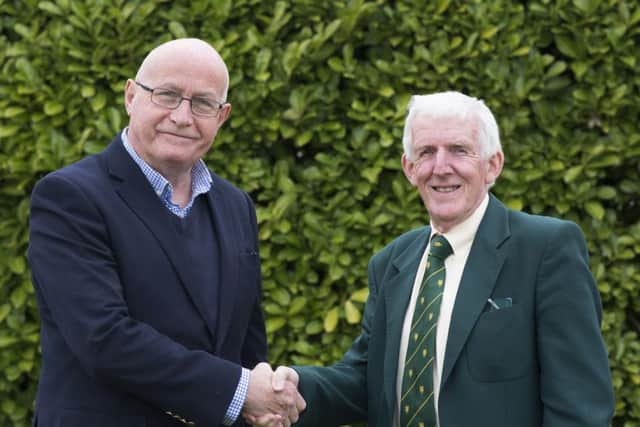 Pictured are Rob Bradley, Cricket Board chairman (left), and Chris Keywood, Lincolnshire County Cricket Club chairman.