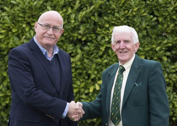 Pictured are Rob Bradley, Cricket Board chairman (left), and Chris Keywood, Lincolnshire County Cricket Club chairman.