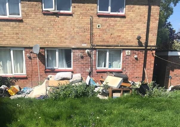Rubbish piled up against this property is attracting rats, according to neighbours. ANL-190520-145538001