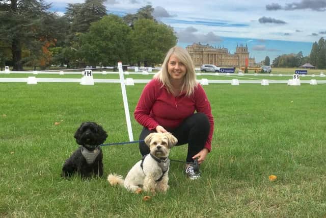 Holly Bryant with her own dogs, Buster and Rocky