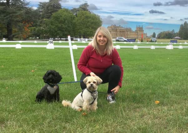 Holly Bryant with her own dogs, Buster and Rocky