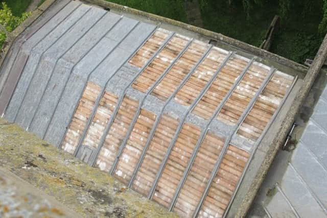 St Peter and St Pauls Church roof in Gosberton after it was stripped of lead by thieves.