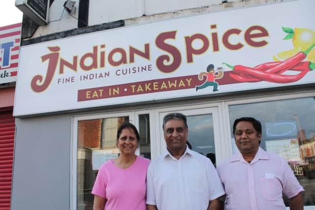 Sanjay Pilani (right) pictured with co-owner Ajit Singh and Ajits wife Inderjit Tumber at the new restaurant.