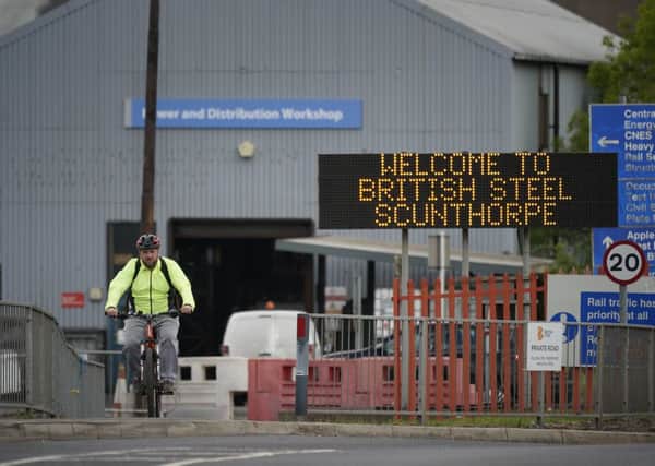 A steel worker leaves British Steel's Scunthorpe works,  at the end of his shift, which was forced into liquidationon May 22, 2019 in Scunthorpe. 
 (Photo by Christopher Furlong/Getty Images) EMN-190523-104455001