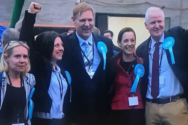 Brexit candidates for Lincolnshire and the East Midlands celebrating in Kettering. ANL-190527-070402001