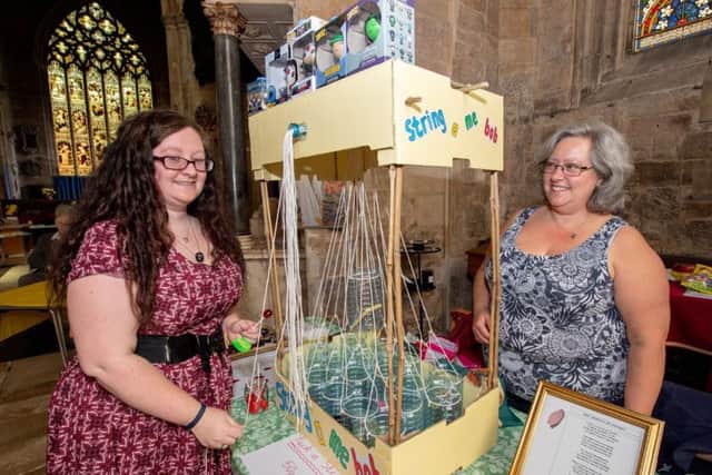 L-R Bekki Chilley and Linda Chilly with their game 'String a me Bob' EMN-190306-173649001