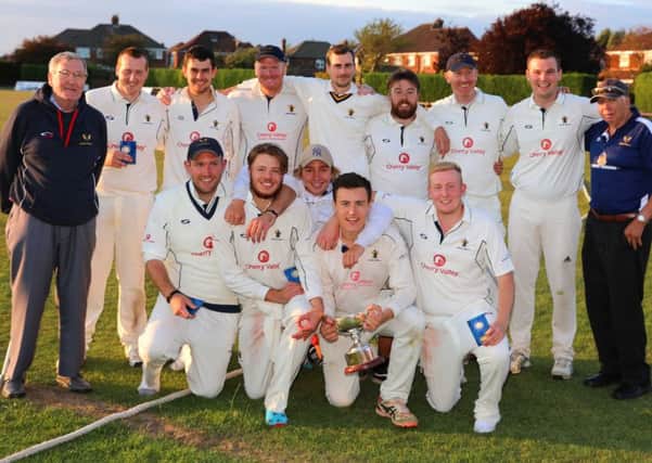 Caistor CC celebrate last August with the George Marshall Trophy EMN-190528-095815002