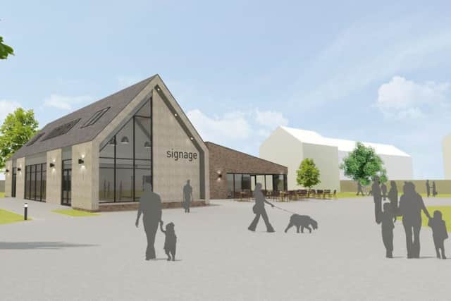 An artist's impression of the new Tower Gardens community building. ANL-190528-105045001