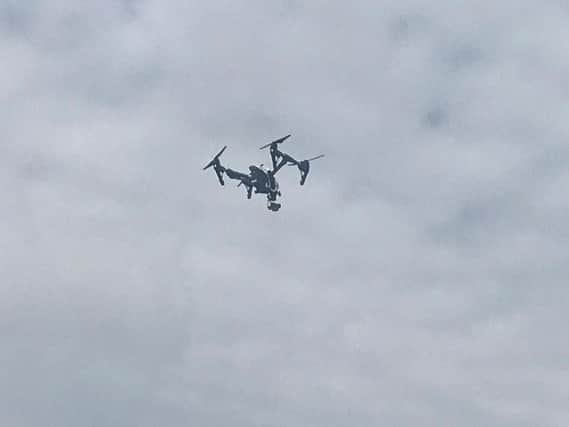 Lincolnshire Police chose a remote area of the coast at Leverton for a drone training exercise.