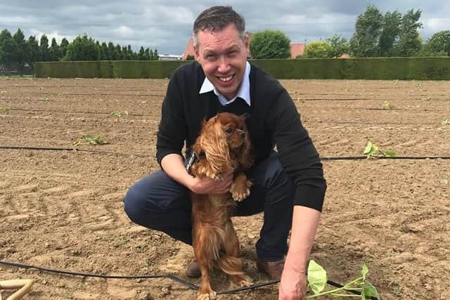 Carl gets a helping paw planting giant pumpkin plants in the Pumpkin Patch.