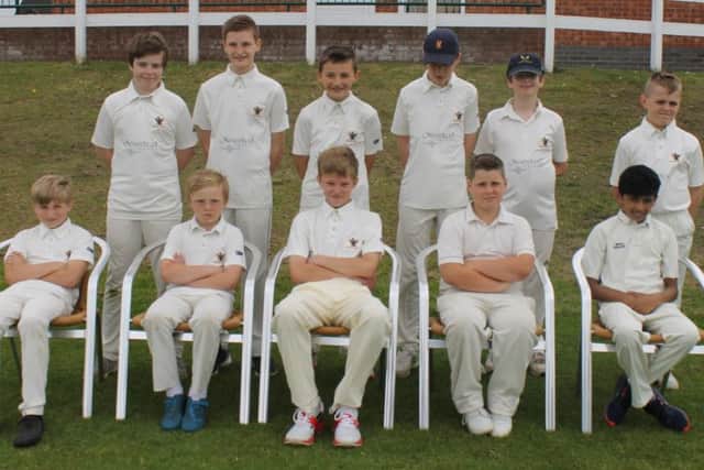 Pictured are the Caistor under 13s side who claimed victory over their rivals from Cleethorpes at the weekend.