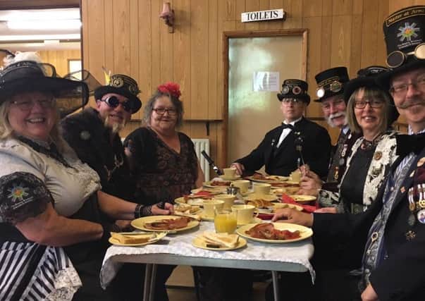 Heckington's steampunk group turned up for breakfast too. Photo: Jacki Wright EMN-190406-000414001