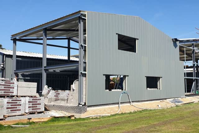 The build at the halfway stage.