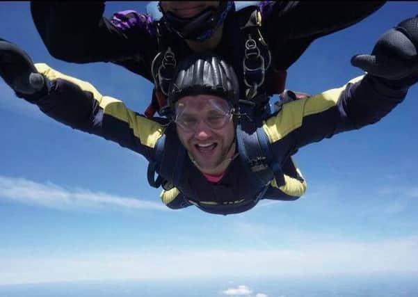 Gerry Slater on his skydive for charity. EMN-190306-170636001