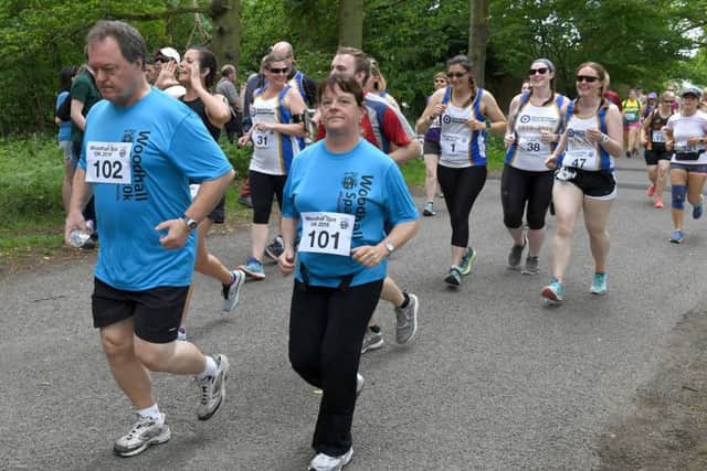 Runners at the start of the 10k race.