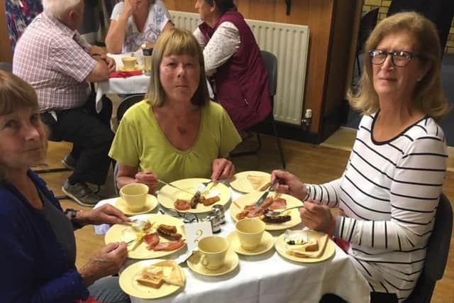 Satisfied customers at the Heckington Village Breakfast. Photo: Jacki Wright EMN-190406-000425001