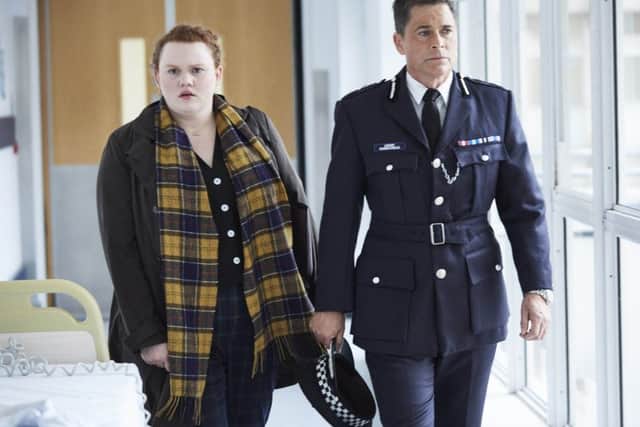 Rob Lowe as Bill Hixon and Bronwyn James as DC Muriel Yeardsley.
Picture: ITV