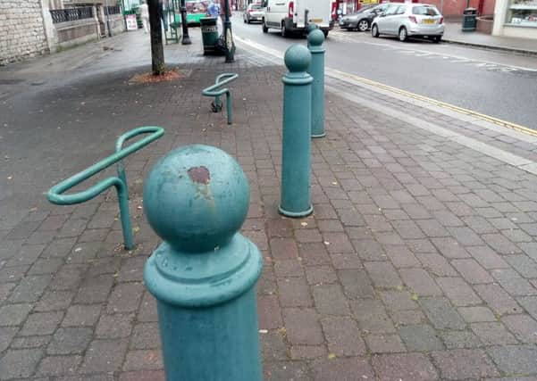 Bollards and cycle racks in Sleaford's Southgate are among the items now the responsibility of Sleaford Town Council. EMN-190406-160240001