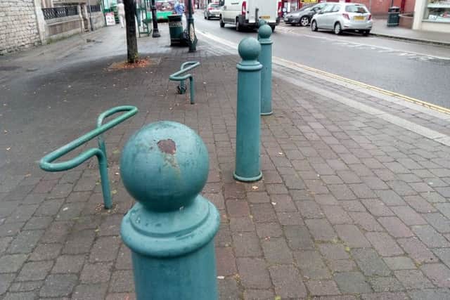 Bollards and cycle racks in Sleaford's Southgate are among the items now the responsibility of Sleaford Town Council. EMN-190406-160240001