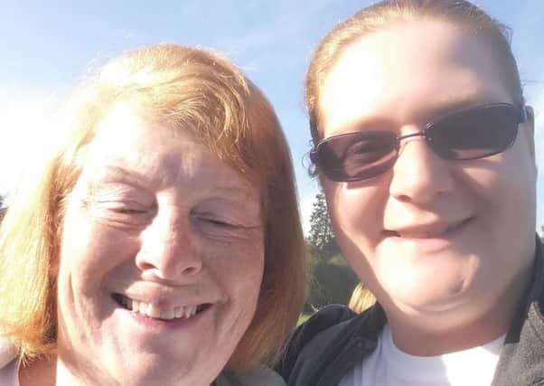 Raising funds to help find a cure for dementia, Louise Dennis, of Skegness, and her mum.