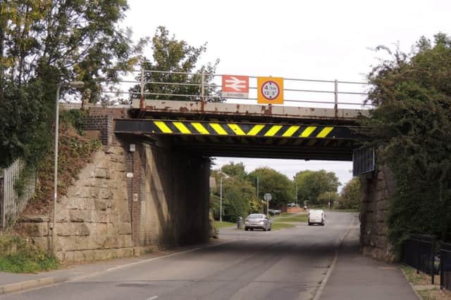 Scene of the collision. The railway bridge near Ancaster station. EMN-190606-110205001