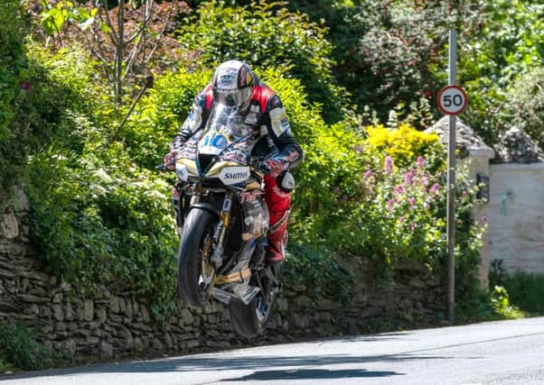 PACEMAKER, BELFAST, 6/6/2019: Peter Hickman (Trooper Beer Triumph by Smiths Racing) at Ballacrye during the Supersport TT race 2 at TT2019.
PICTURE BY TONY GOLDSMITH