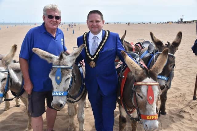 Skegness Mayor Coun Mark Dannatt says the beaches say it all. Photo: Barry Robinson. ANL-191006-131519001