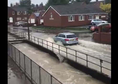 A still taken from a video in Horncastle captured by Sarah Bouskill PT.