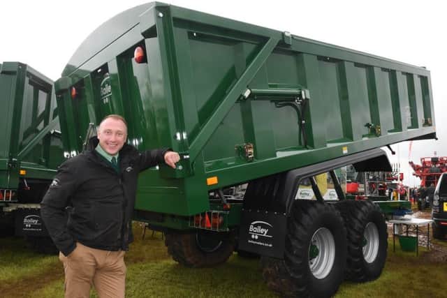 Cereals 2019 at Boothby Graffoe. Sales manager for Bailey Trailers, Stephen Bailey. EMN-190613-092854001