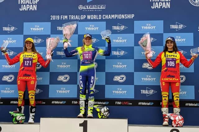 Familiar territory for the Alford rider - the top step of the podium EMN-190613-153007002
