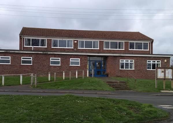 Wilsford village hall - the flat roof section at the front needs £7,000 worth of urgent repairs after heavy rains caused it to leak. EMN-190613-174419001