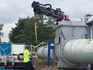 Ultra High Level Pumps being fitted by Environment Agency at Thorpe Culvert.