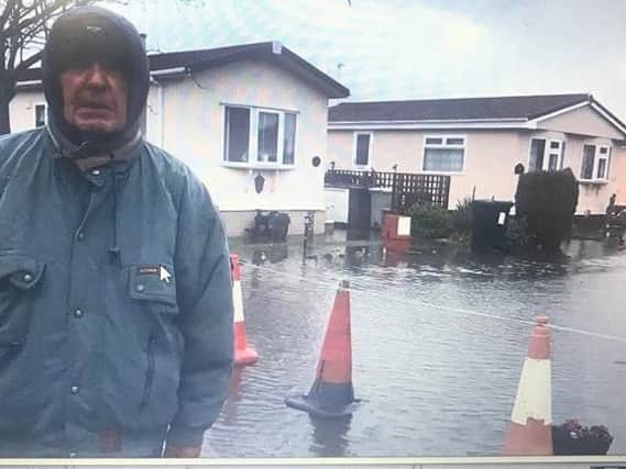 Tom Starbuck says residents have been trying to get something done about the flooding around their home on the Beacon Park Home and Holiday Village in Skegness for years.