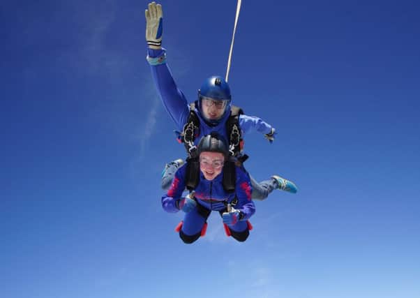 Rosie Finney, from Horncastle Young Farmers, completed a charity sky dive on Saturday. EMN-190617-133534001