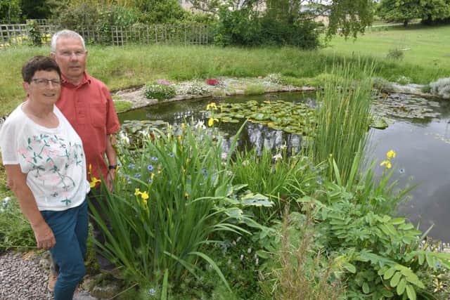 Wilsford Open Gardens. David and Kath Smith in their garden EMN-190617-105341001