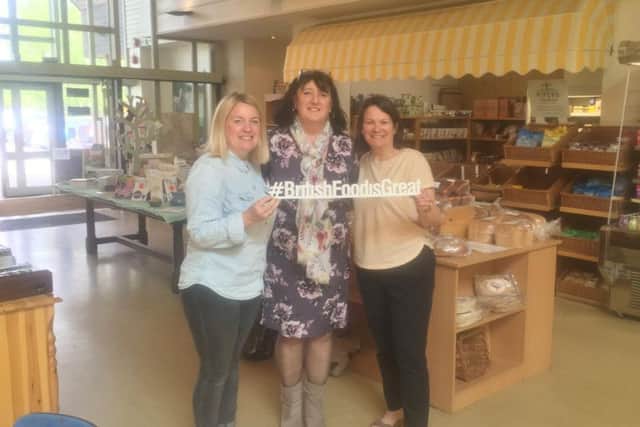 Community Volunteers for Love British Food - from left - Lauren Clark, Ronnie Ownsworth and Leisa Pickles.