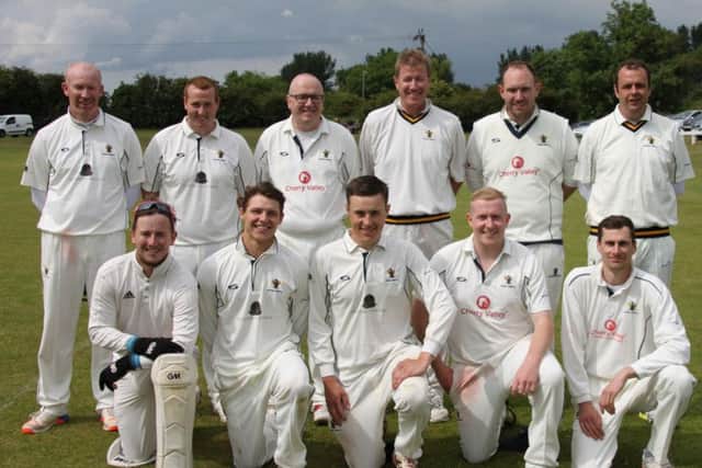 The Caistor CC First XI, from left, back - Sean Woolley, Jim Parker, Mick Francis, Paul Jackson, Danny Bevis, Peter Briggs; front - Peter Jacob, Luke Francis, Kieran Brooker (capt), Rory Ronaldson, Harry Boulton PICTURE: Peter Thompson EMN-190624-101340002