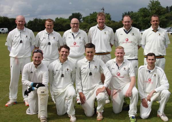 The Caistor CC First XI, from left, back - Sean Woolley, Jim Parker, Mick Francis, Paul Jackson, Danny Bevis, Peter Briggs; front - Peter Jacob, Luke Francis, Kieran Brooker (capt), Rory Ronaldson, Harry Boulton PICTURE: Peter Thompson EMN-190624-101340002
