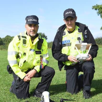 Drone pilots Special Sergeant Kevin Taylor (left) and Sergeant Mark Talbot. EMN-190625-163938001