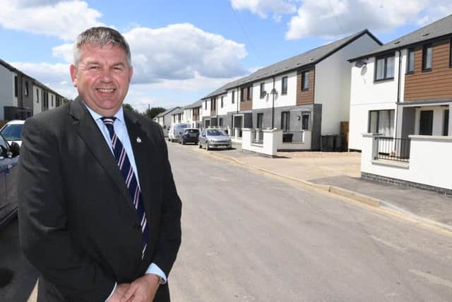 Coun Richard Wright on the refurbished Newfield Road.