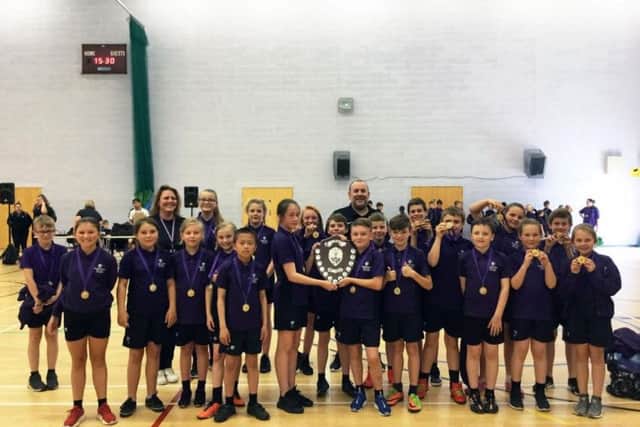 The Mablethorpe Primary Academy team celebrate.