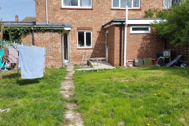 This was the garden before the WellChild team started their work.