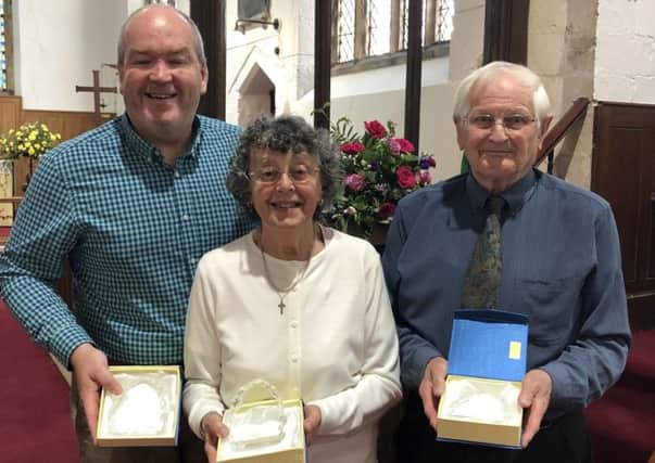 Community Spirit winners Rob Clark, Frances Picksley and Alan Pennell