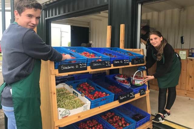 It's a family business and helping out is David's son, James, along with Vytaute Stankatyte. who is starting her second season working at the farm shop.