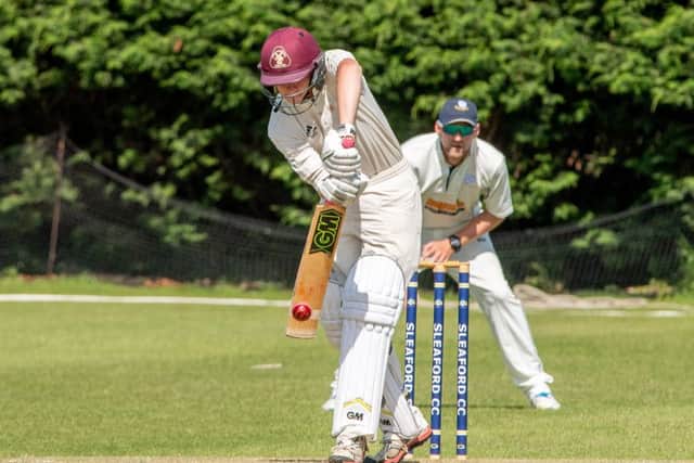 George Gregory in bat for Alford at Sleaford. Photo: John Aron.