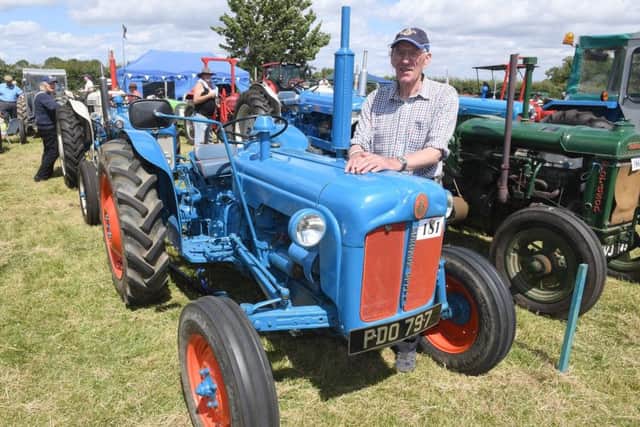 Swaton Vintage Day and World Egg Throwing Championships. David Marston with his 1960 Fordson Dexter EMN-190107-115237001