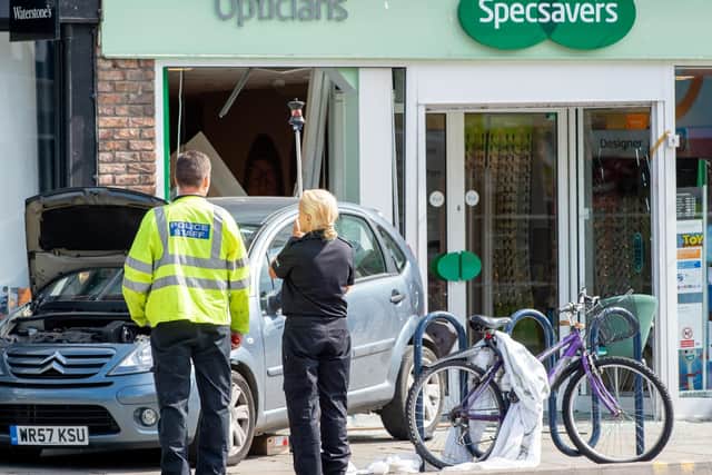 The scene of the crash today