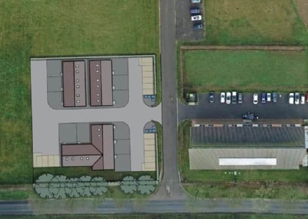 A site layout for the new buildings proposed for the Highcliffe Business Park, Ingham EMN-190507-150830001